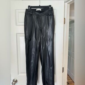 Abercrombie Faux Leather cross pants